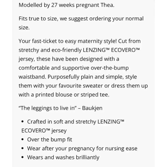 NWT Kerrison Maternity Leggings in Caviar Black Small - Picture 2 of 4